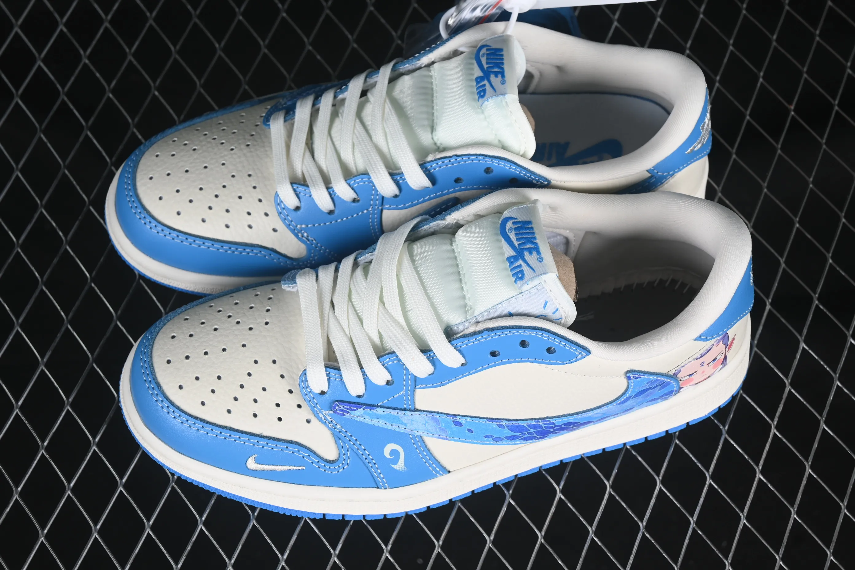 All categories Air Jordan Jordan series basketball shoes Air Jordan 1 Low high-end customized low-top sneakers Travis Scott x Fragment Design x Air Jordan 1 Low OG SP AJ1 Qiao 1 Nezha joint Lingzhu low-top cultural casual sneakers XS2025-066